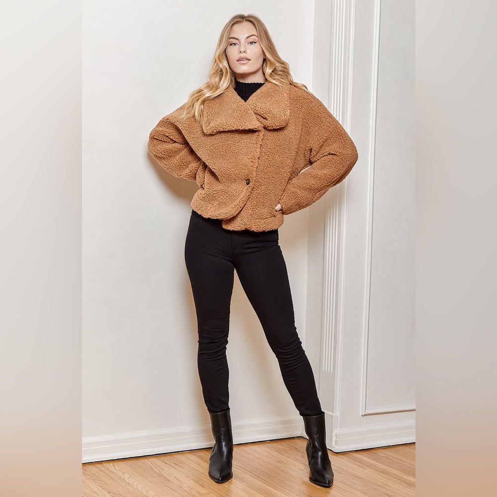 👋🎯NWOT FP We The Free Izzy Wrap Teddy Jacket Size Small - Picture 4 of 15